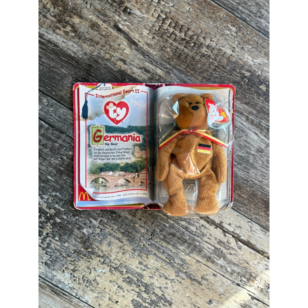 Ty McDonald’s Teenie Beanie Baby Germania Bear 2000 NIB International Bears II